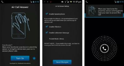 Contesta llamadas sin tocar el teléfono con Air Call Answer para Android