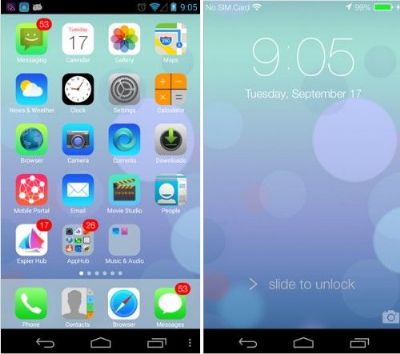 Espier Launcher iOS7, para copiar la apariencia de iOS7 en Android