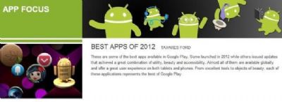 Google elige las diez mejores aplicaciones Android de 2012