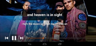 MusiXmatch nos muestra la letra de la canción que estamos escuchando