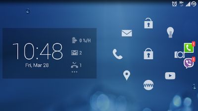 Personalice los widgets que más te gustan en la pantalla de bloqueo de tu Android con C Locker, soporta hasta 8 widgets y gestos con ambos dedos.