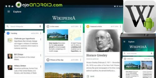 Wikipedia para Android se convierte en un elegante lector de noticias y fuente de información
