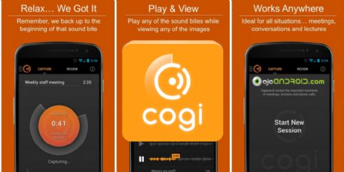CogiApp es la nueva aplicación Android para guardar notas grabadas