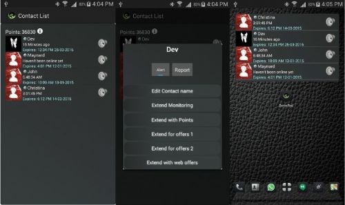 Servered es una aplicacin para dispositivos Android que te avisa si te han bloqueado y la hora en que se conectan y desconectan tus contactos de WhatsApp.