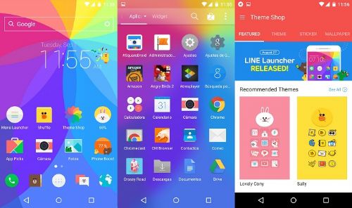 LINE Launcher es el lanzador de aplicaciones para Android de los creadores del afamado programa de chat LINE, un lanzador muy vistoso y decorado al estilo asitico.