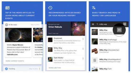 Wikipedia, Flipboard, Nuzzel, noticias, enciclopedia
