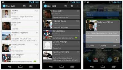 Now SMS, cliente de mensajes SMS para Android