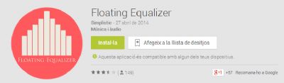 Floating Equalizer, un ecualizador flotante para tu Android