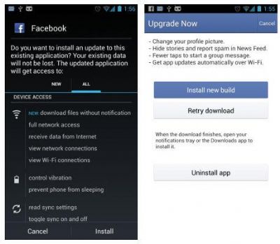 Facebook para Android se actualizará sin pasar por Google Play