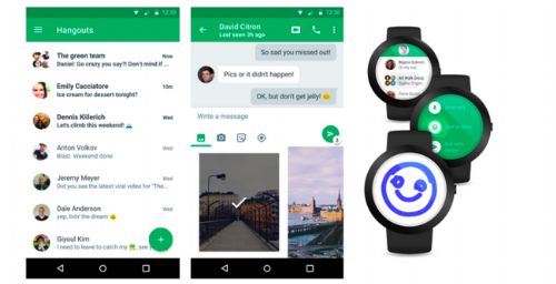 Hangouts, chat, WhatsApp